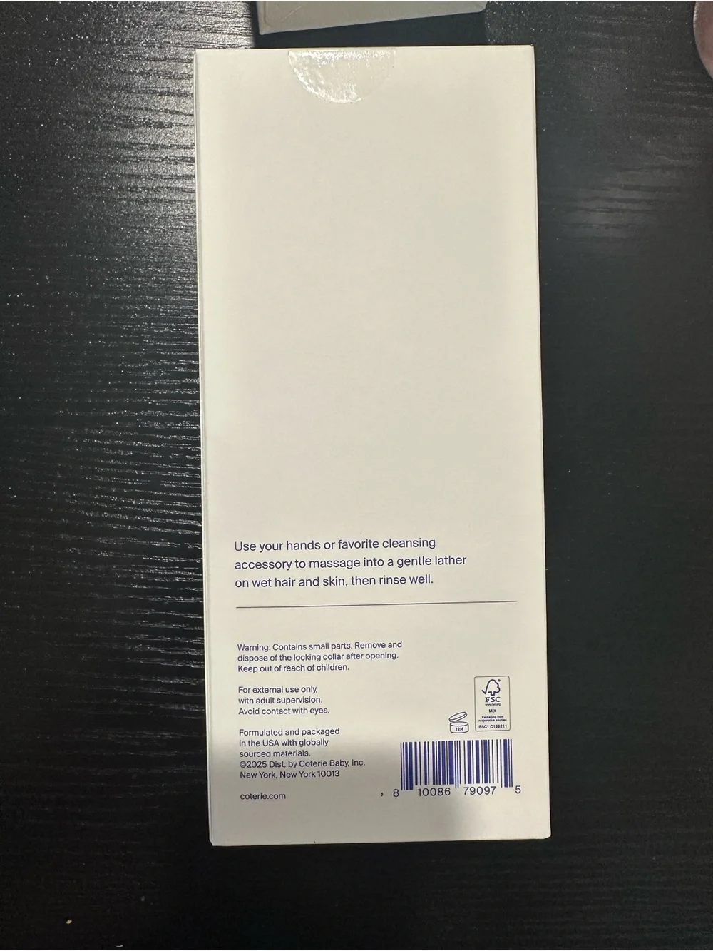 Coterie First Wash Baby Cleanser - White - Picture 2 of 2